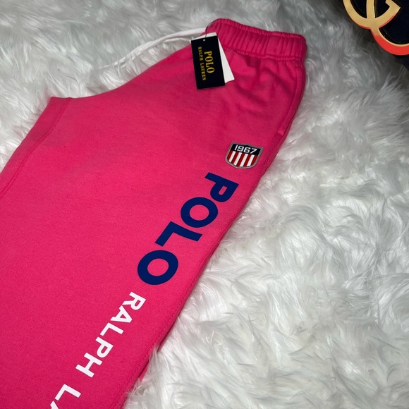 WOMEN’S Polo Ralph Lauren Hot Pink Fleece Pants - size XS - Picture 3 of 4